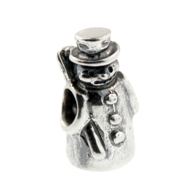 Authentic Trollbeads Sterling Silver 11327 Snowman :0 RETIRED
