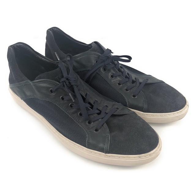 TOD’S Men's Blue Suede Leather Sneakers Size 9.5 Made in Italy Tennis