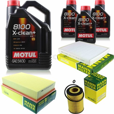MANN-FILTER Inspektionspaket Motul 8L 5W-30 für VW Transporter VI Kasten 2.0