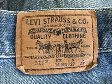 Levi's 511 Skinny Blue Jeans Boys Size 14 Reg  28x28 measured 