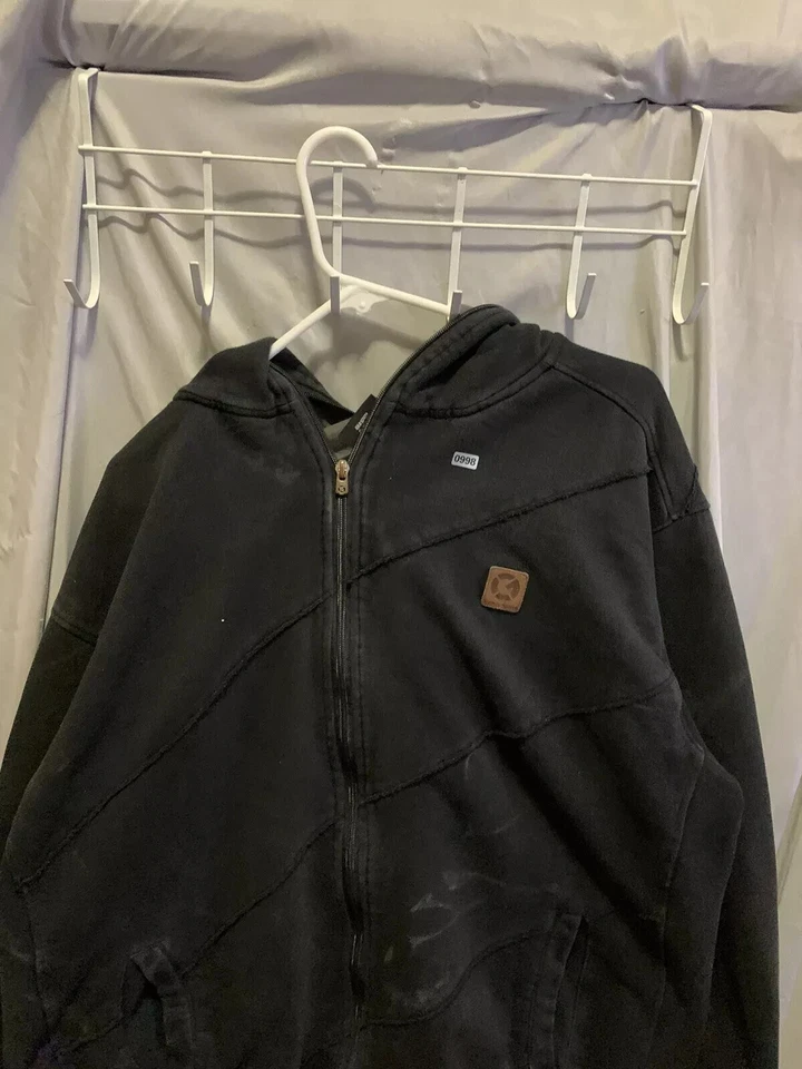 G Unit Sweater Adult Mens Extra Large Black Long Sleeve Vintage 90 50Cent Zip UP - Image 4 of 4