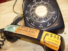 Vintage Rotary Desk Phone, Black, Stromberg Carlson ITT Receiver - movie prop