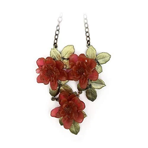 SALE MICHAEL MICHAUD Blushing Rose Mini Statement Necklace 9358