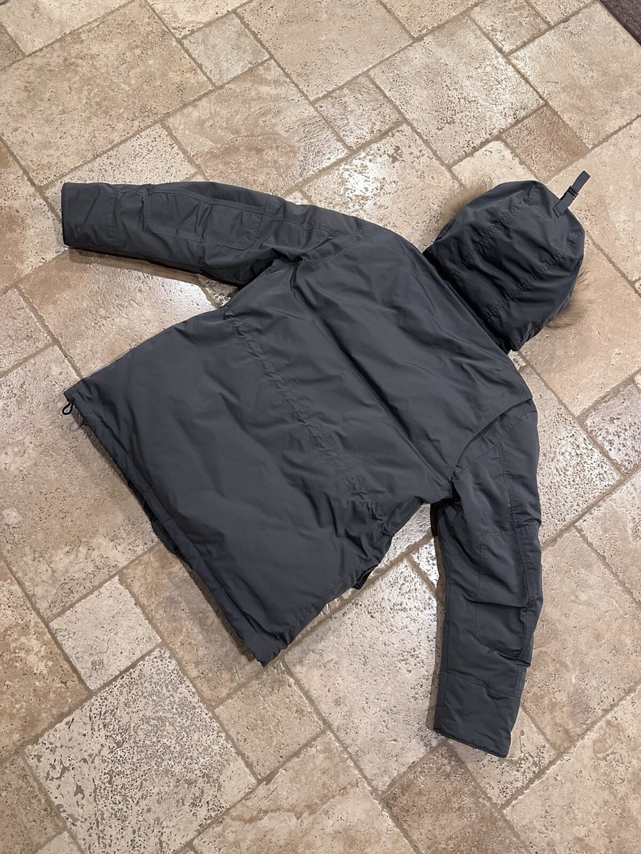 Burberry Brit Grey Nova Raccoon Fur Hood Down Coat Jacket | eBay