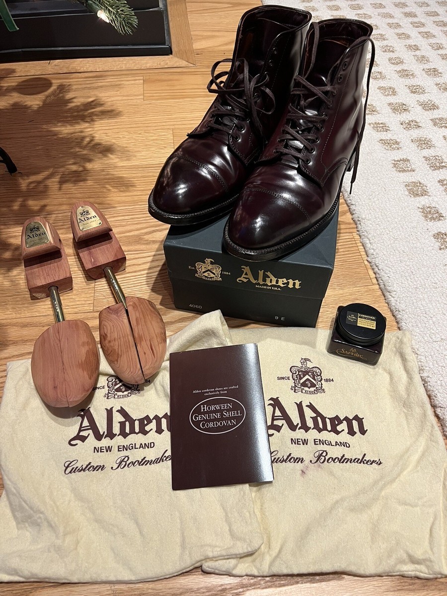 Alden Color 8 Shell Cordovan 4060 Cap Toe Boots 9E $895 WORN Alden Color 8 Shell Cordovan 4060 Cap Toe Boots 9E $895 WORN