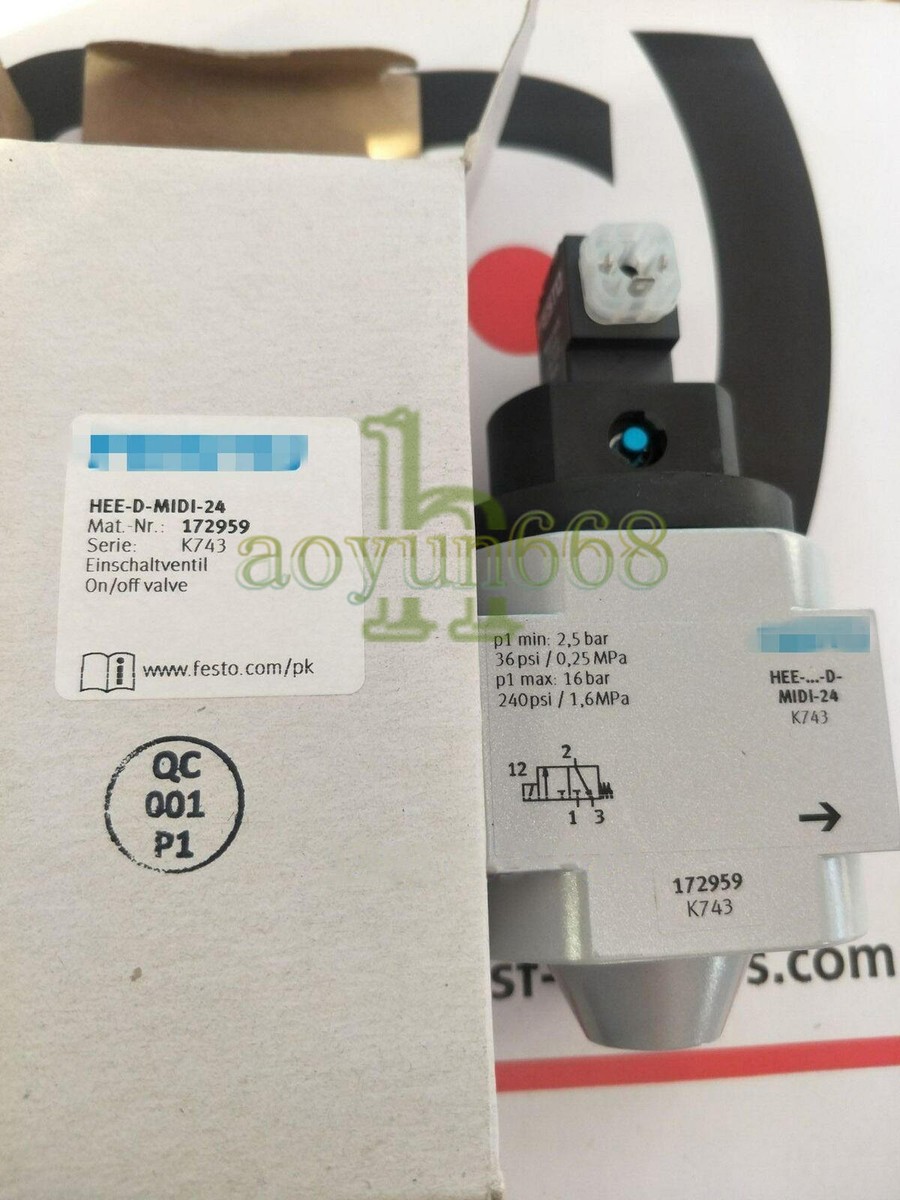 ミュージック N 5 Festo HEE-D-MIDI-24 172959 HEEDMIDI24 on/off valve New In Box | eBay