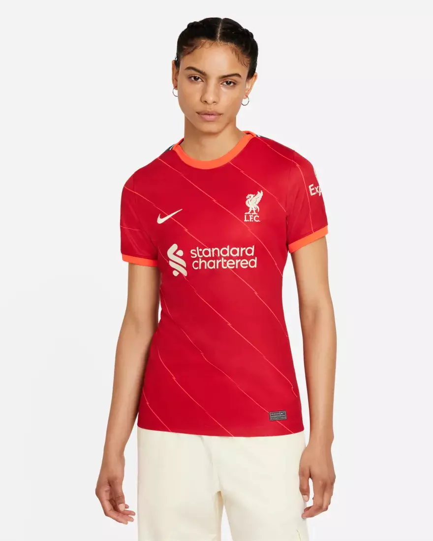 Nike Liverpool FC 2021 2022 Women Home Stadium Soccer Jersey Sz M