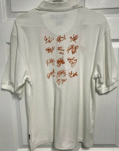 TEXAS LONGHORNS Basketball Faksimile Autogramme Herren weiß Poloshirt S Nike Golf