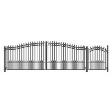 ALEKO Prague Style Steel Dual Driveway Combo 16 ft Gate with Pedestrian Gate