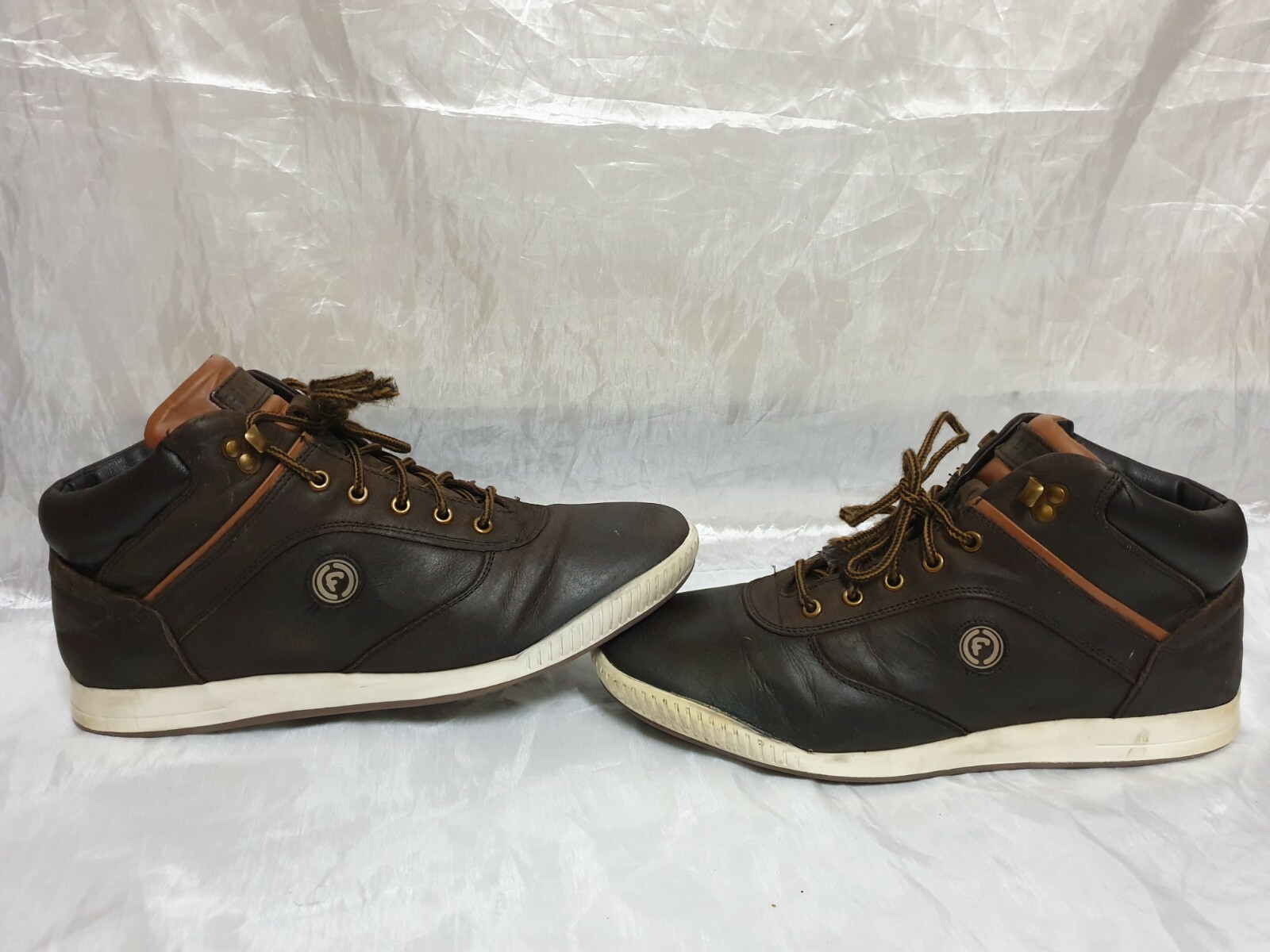 firetrap mens brown leather boots size 
