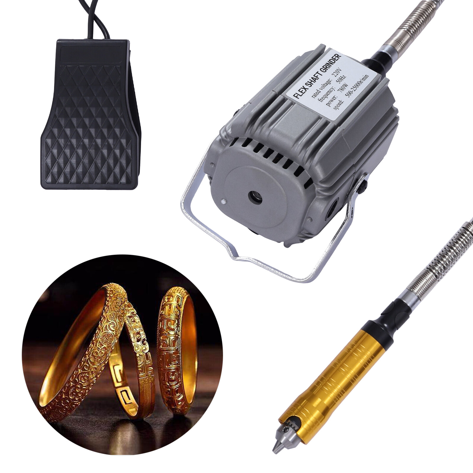 780W Hanging Flexshaft Mill Motor Jewelry Design & Repair Tool Kit UK