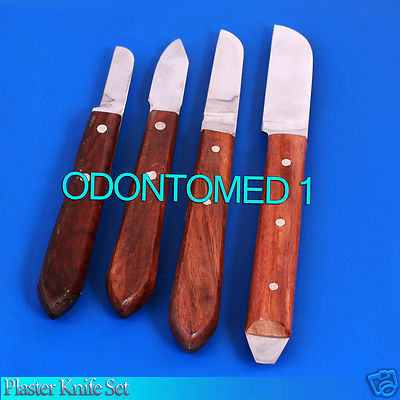 Set Of 4 Dental Lab Plaster Knife Set Laboratory Instruments