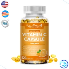 120 Capsules Vitamin C Supplement Support Immune System Health Antioxidant