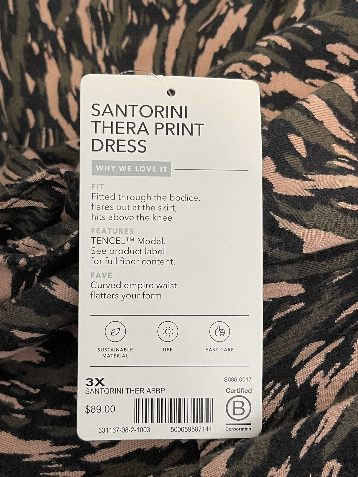 Athleta Santorini Thera Abstract Print Dress 3XL Womens Plus Sleeveless NWT image 5
