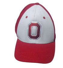Ohio State University White and Red Flex Fit  M-L Hat
