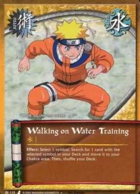 Walking on Water Training - J-115 - Uncommon - 1st Edition - Diamond Foil Curse 