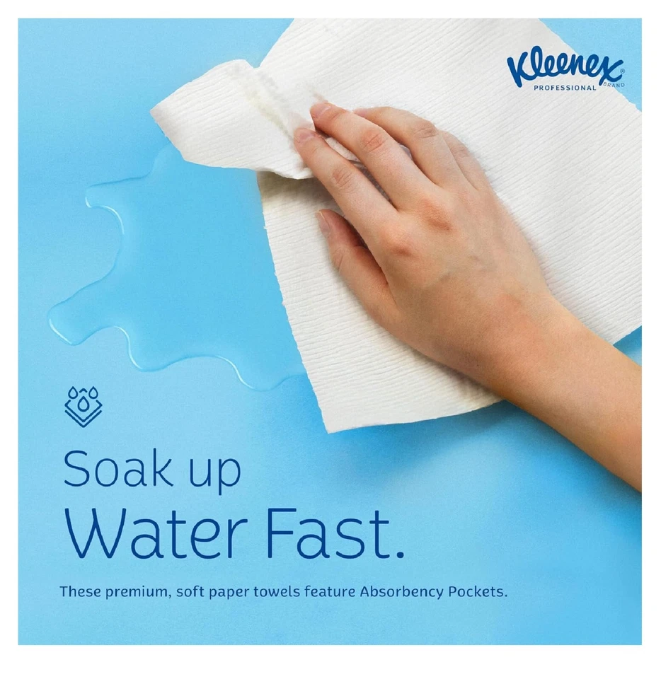 Kleenex Toallas de Papel Multiplegables 01890 Blanco 16 Paquetes/Estuche 150 Papel Triple Foto 3 de 4