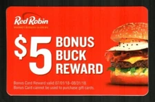 RED ROBIN Gourmet Burger, Bonus Buck ( 2018 ) Reward Gift Card ( $0 )