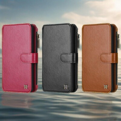 Slim Design Stylish Dustproof Magnetic Wallet Leather Case for iPhone 16 Pro Max