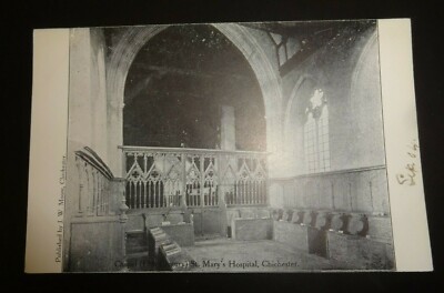 Kapelle St Mary's Hospital Chichester Postkarte 1904 J.W Moore Chichester