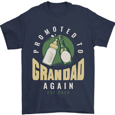 Promoted to Grandad Est. 2024 Mens T-Shirt 100 Cotton