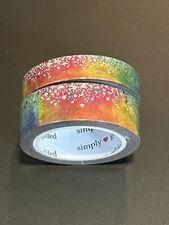 NEW Simply Gilded Hawaiian Stardust Rainbow Washi Tape 10 & 15 mm rolls NIP