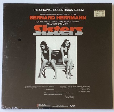 SISTERS ~ Bernard Herrmann *SEALED* Orig 1975 RARE Soundtrack HORROR QUAD LP NEW
