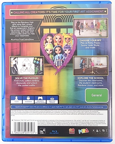 Rainbow High Runway Rush PS4 Game PlayStation 4 & 5 Compatible Brand New - Picture 3 of 6