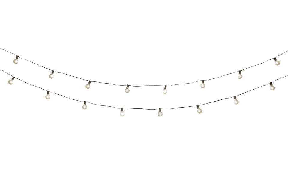 : 18.5-ft Solar Black Outdoor String Light with 15 White LED Globe Bulbs - Image 3 of 4