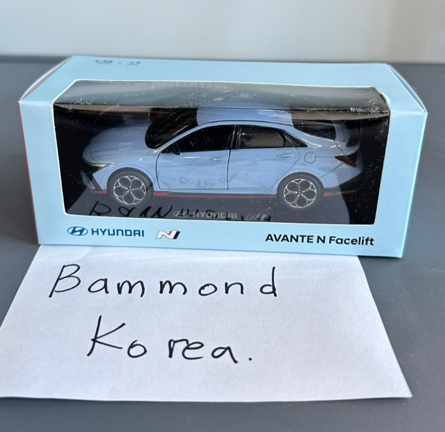 Hyundai Elantra N Facelift 1:38 Diecast Model Car Collectible Blue
