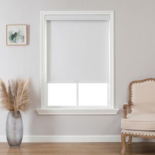 Roller Shades 100% Blackout Cordless 77 W x 96 H White Joydeco Free-Stop Blinds