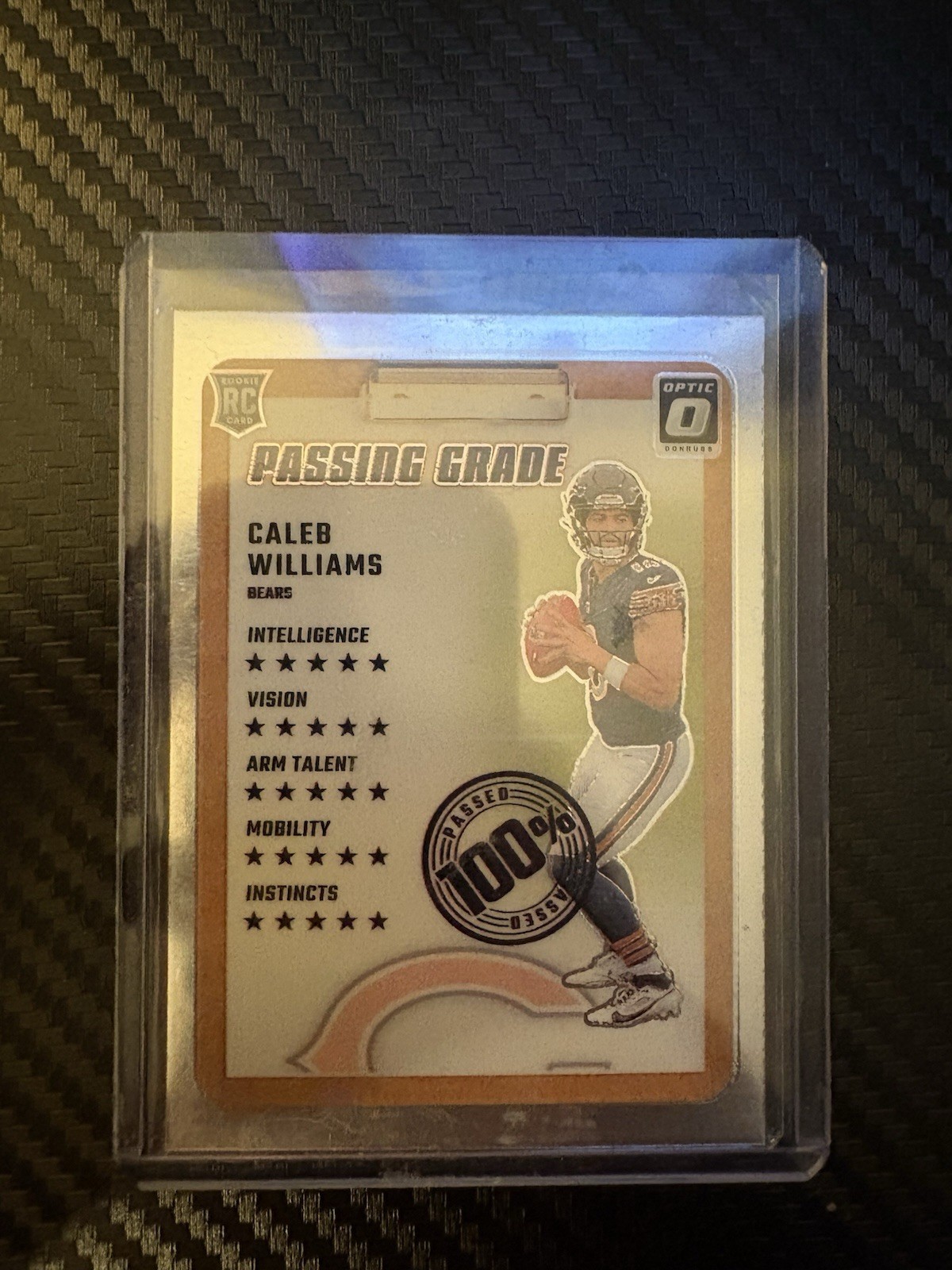 2024 Panini Donruss Optic Passing Grade Caleb Williams Rookie #1 Chicago Bears