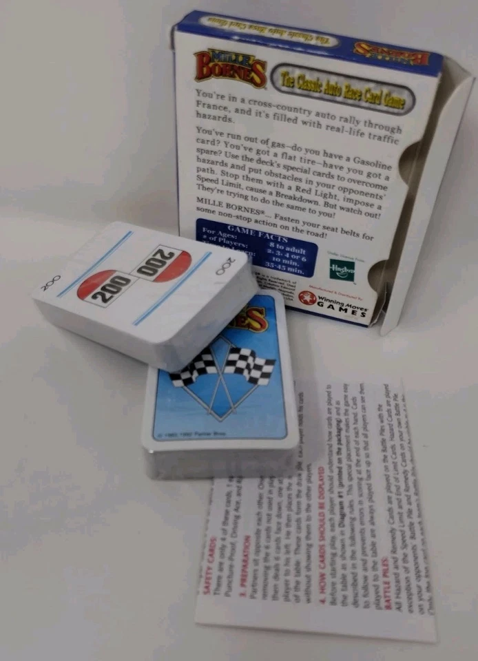 Mille Bornes Classic Auto Race Racing Card Game Winning Moves Hasbro 2000 - Image 3 of 3