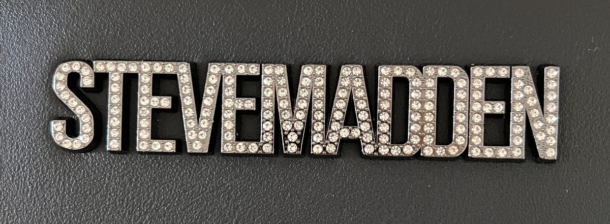 Steve Madden BEVELYN Rhinestone Logo Satchel Crossbody Bag Black