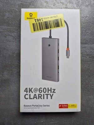 Baseus PortalJoy 13-in-1 USB-C Hub, 4-Monitor & 100W PD