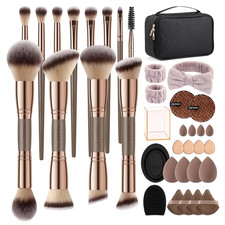 Makeup Brushes 37 Pcs Makeup Kit, Multi-Functional Makeup Tool Set with Double-E