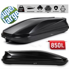 850 Litre Capacity Car Roof Top Box Gloss Black Super Large Dual side Opening