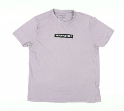 Mens UK Size L Aeropostale Purple  Cotton Blend T-Shirt