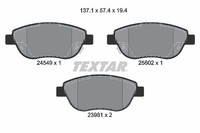 Bremsbelagsatz FÜR Fiat 500L (351 , 352 ) - Textar 2454901