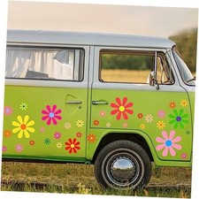 12 Sheets Stickers 130 Pcs Flower Car Decals Self Adhesive Daisy Multicolor