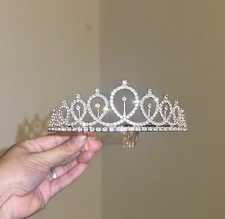 Tiara Crown With Crystals In Gold Color Brand New