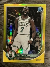 2025-26 Bowman Basketball Jaylen Brown Yellow Refractor  #BCV-57 Celtics /75 🔥