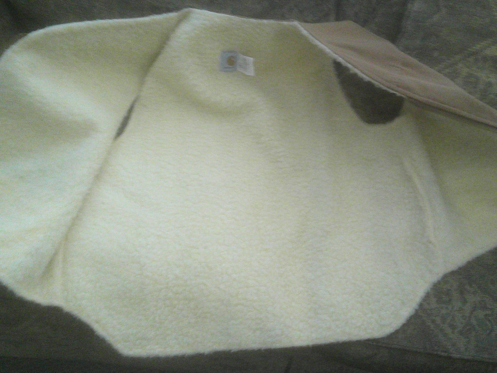 Vintage Carhartt USA 6SV Sherpa Lined XXL Canvas Duck Tan Work Vest Gilet NEW image 6