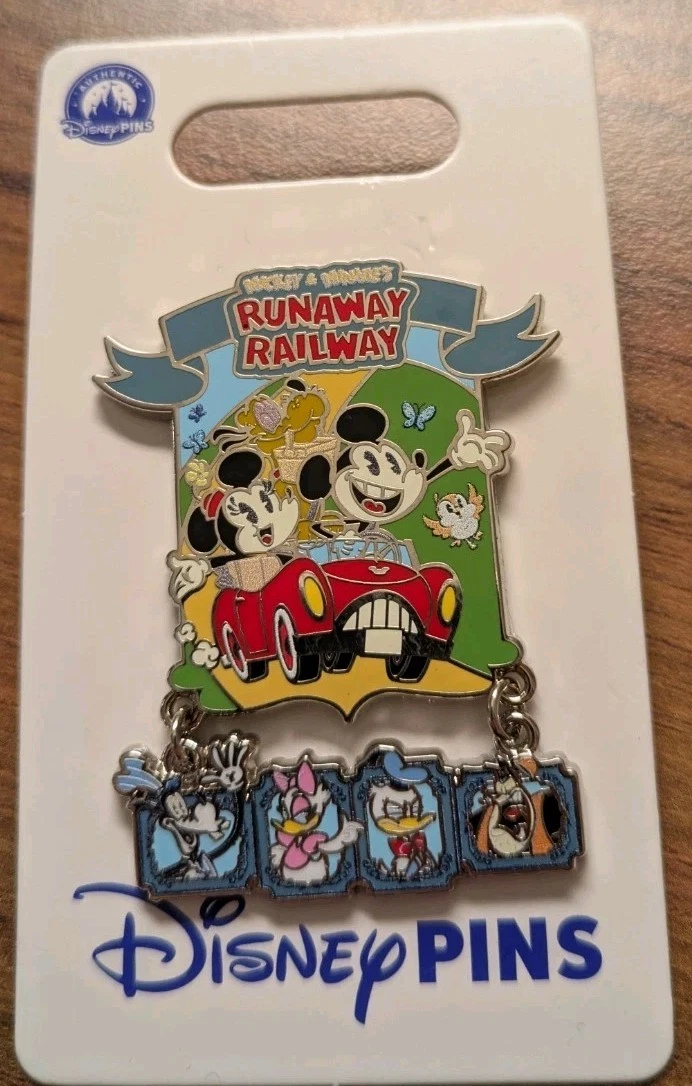 New Disney Parks Mickey & Minnie Runaway Railway Dangle Pin