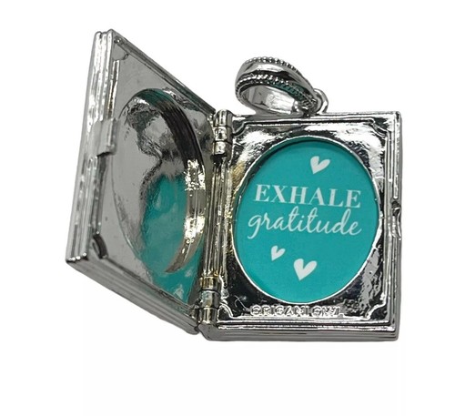 NEW Origami Owl Gratitude Locket Legacy Silver Swarovski Crystal LK2009 Book - Picture 5 of 6
