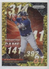 2020 Prizm Numbers Game Quick Pitch Gold Donut Circle 8/10 Nelson Cruz #NG-7 n1u