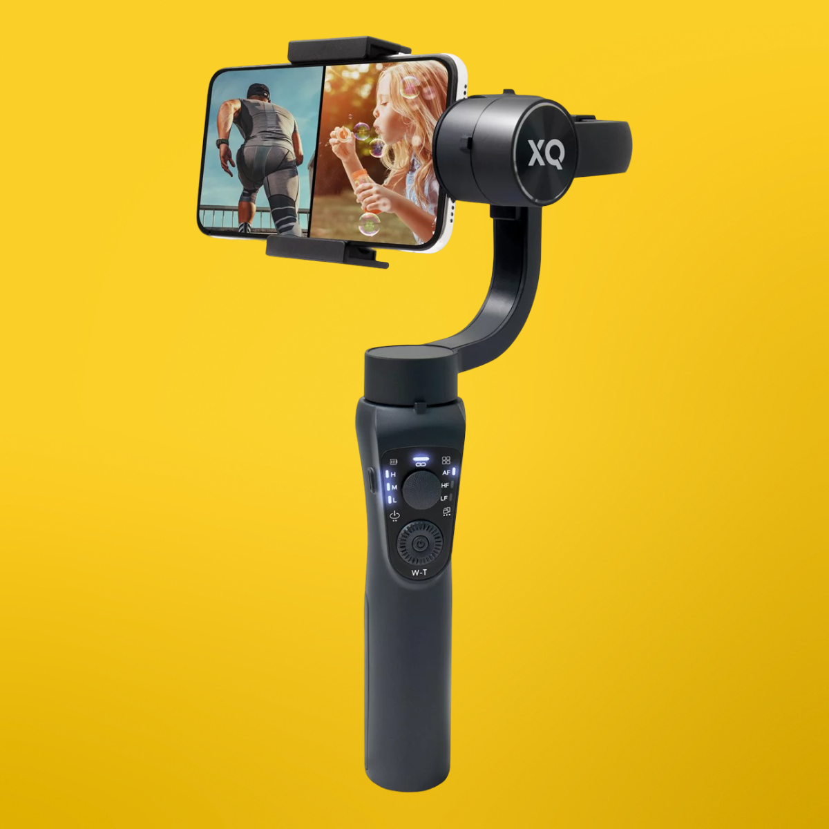 XQISIT Gimbal 3-Axis Bluetooth Stabiliser with Tripod for Smartphones - Black