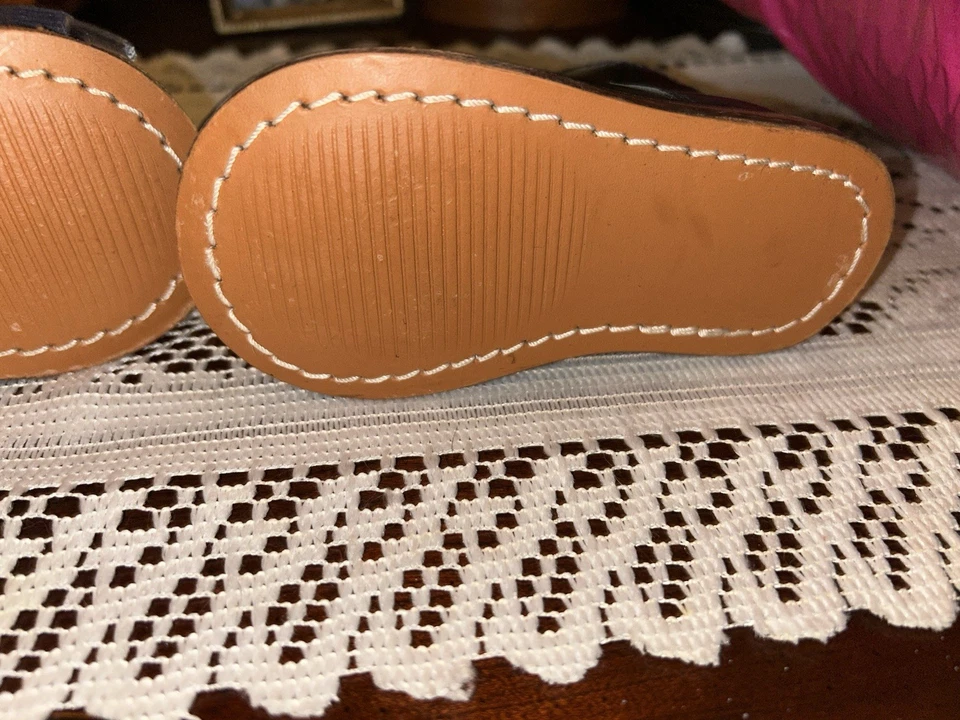 Zapatos para caminar Josmo Baby unisex de cuero, primer caminante, talla 4 azul marino perfectos Foto 3 de 4