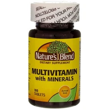 4 Pack Nature's Blend Multivitamin with Minerals Tablets, 100 Ct
