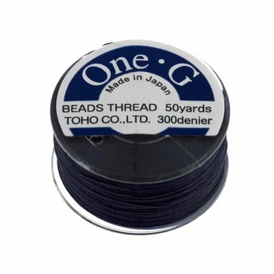 Toho One-G Nylon Thread 50 Yard Bobbin Navy Blue